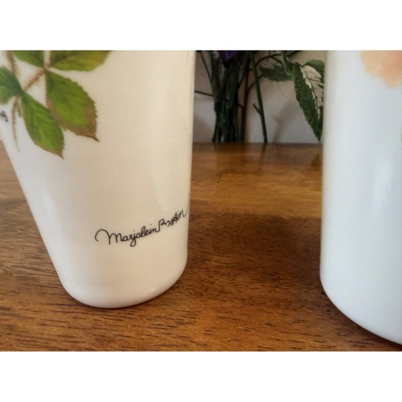 Marjolein‎ Bastin Floral Porcelain Vase Set Roses Poppies Botanical Art - Picture 3 of 12